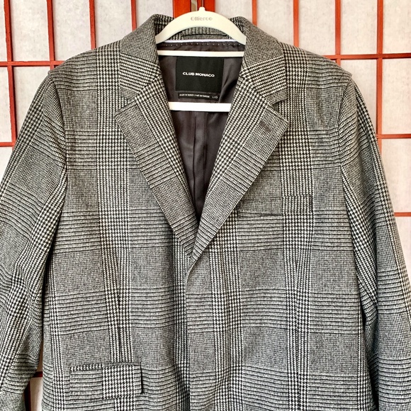 Club Monaco Other - Club Monaco Houndstooth Chesterfield Overcoat NWOT